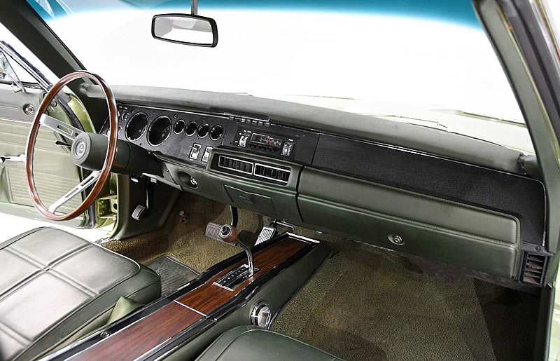 Interior of the 1969 Dodge Charger R/T version