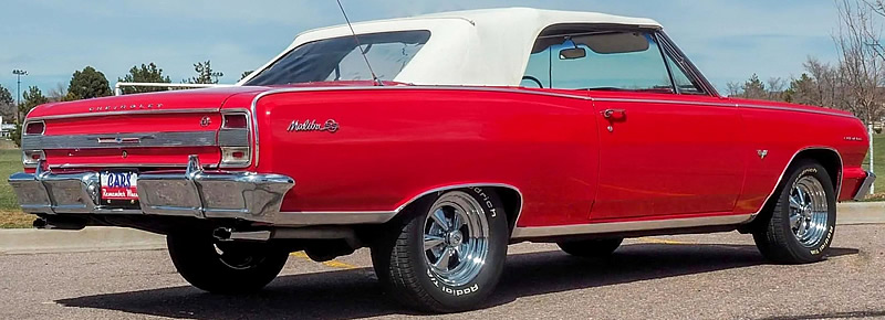 Rear view of a 64 Chevy Chevelle Malibu SS Convertible
