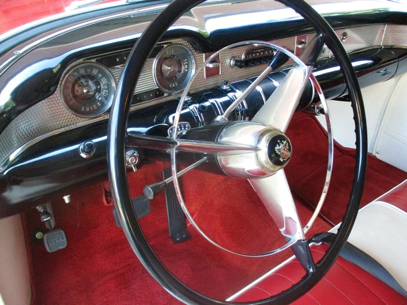 instrument panel of a 1955 Buick Century