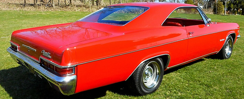 rear view of a 66 Chevy Impala SS