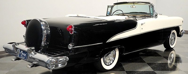 Rear view of a 55 Oldsmobile Super 88 Convertible