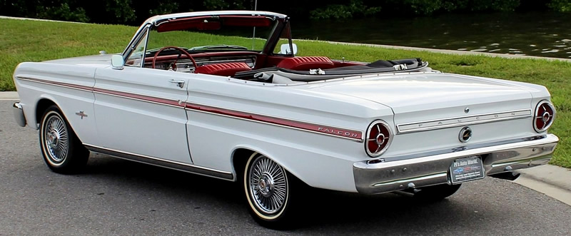 rear view of a 65 Ford Falcon Convertible