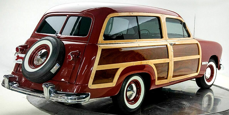 Rear view of a 1950 Ford Custom Deluxe Wagon