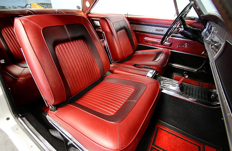 All-vinyl interior of a 65 Dodge Coronet 500