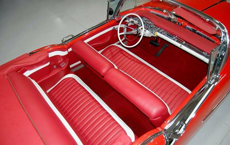 Interior of a 57 Oldsmobile 98 Convertible
