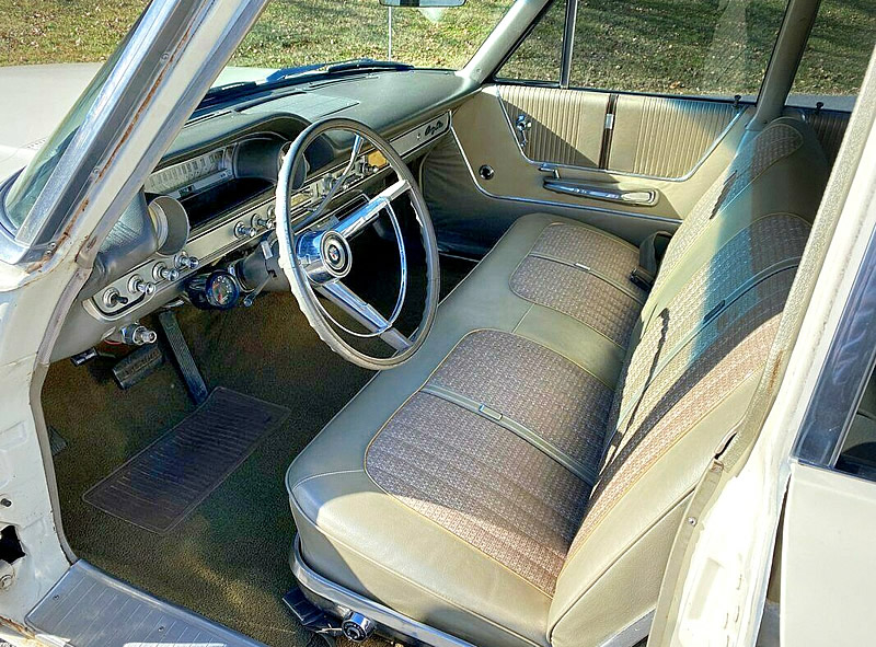 Elegant interior of the 64 Ford Country Sedan Wagon