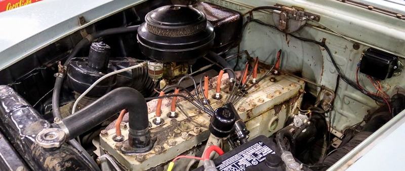 Original 1953 Packard 327 cubic inch inline eight engine 
