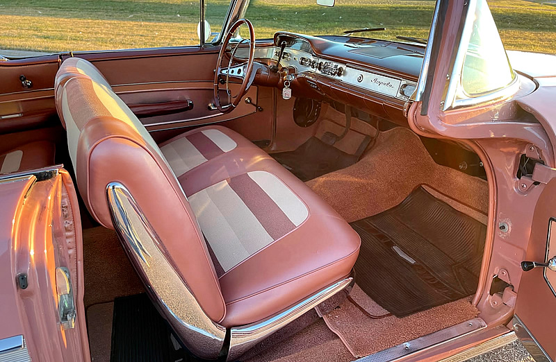 luxurious interior of the 58 Impala