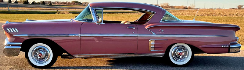 side view of a 58 Chevy Impala