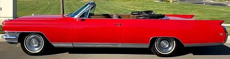 side view of a 1964 Cadillac Eldorado Biarritz Convertible with the top down
