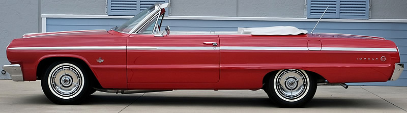 Side view of a 1964 Chevy Impala  SS Convertible