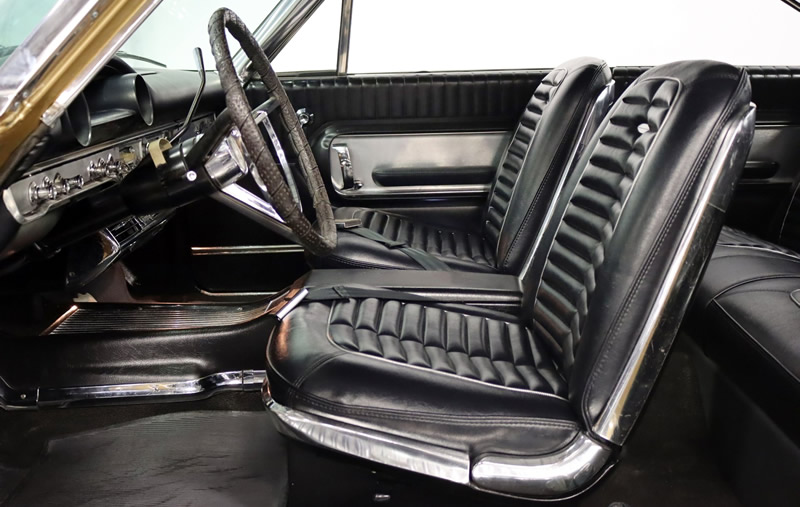 bucket seat vinyl interior of a 64 Galaxie 500XL