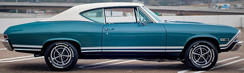 side view of a 68 Chevy Chevelle SS396