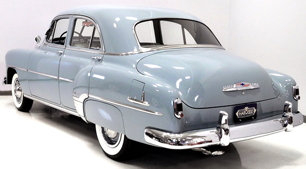 rear view of a 1952 Chevy Deluxe Styleline