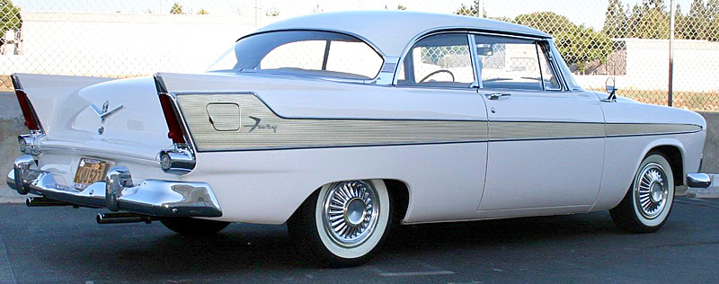 Rear view of a 56 Plymouth Fury