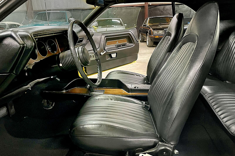 Interior shot of a 1973 Dodge Challenger