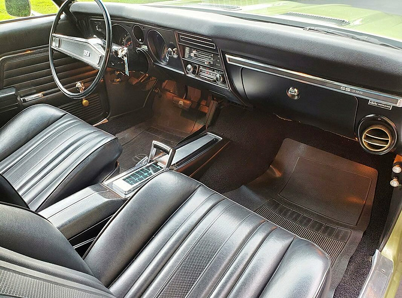 Interior shot of a 69 Chevy Chevelle SS