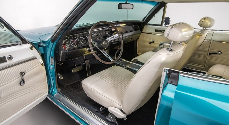 Interior of a 68 Dodge Coronet R/T hardtop