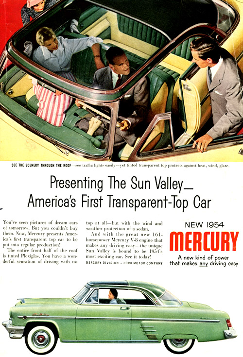 Original ad for a 1954 Mercury Sun Valley