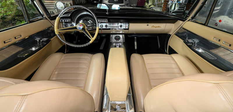 Stunning interior of a 1960 Chrysler 300F